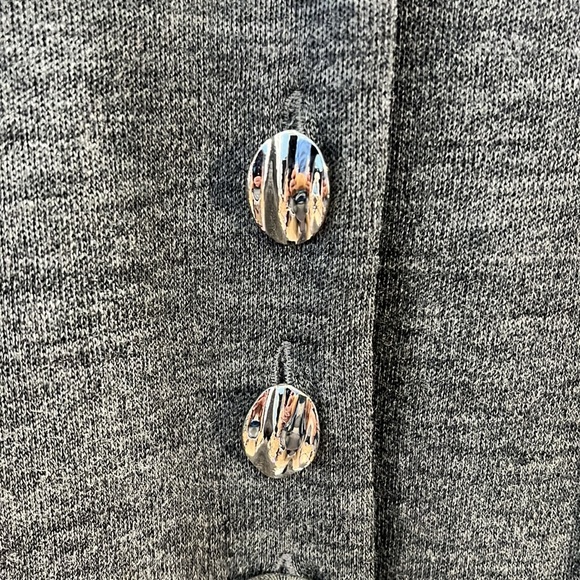 HARVE BENARD Vintage Wool Dress Button Front Gray-Medium - Picture 4 of 5